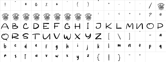 Realova Regular  glyph index