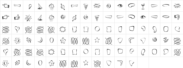 Fontesque Ornaments  glyph index