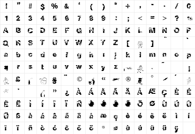 Emmenthaler Normal  glyph index