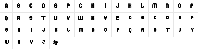 Drowning Monkey Regular  glyph index