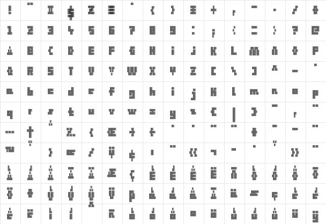DS Okinami245R Regular  glyph index