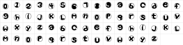 New Regular  glyph index