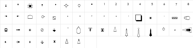 FTSymbol Regular  glyph index