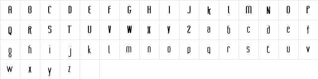 CONTROL Regular  glyph index