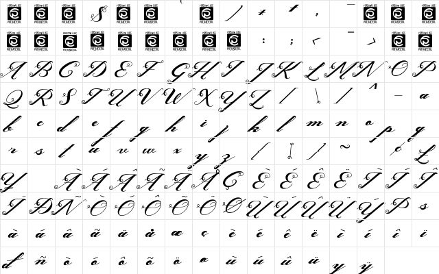 Ghaya FreeVersion Regular  glyph index