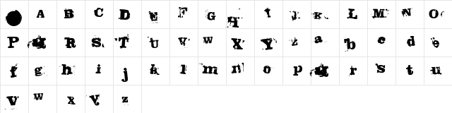 Fango Regular  glyph index