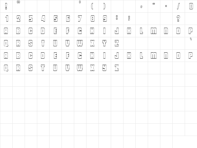 SAUCERAMA2 Regular  glyph index