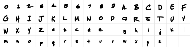 Jenkins Chunkie  glyph index