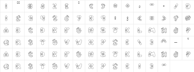 CK Ouch Regular  glyph index
