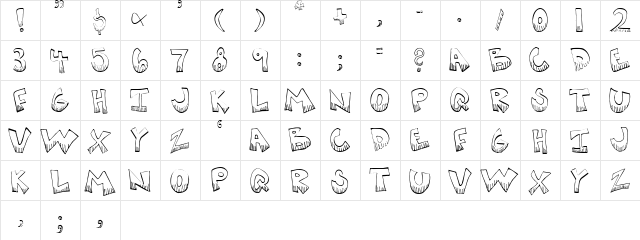 KrazyKool Normal  glyph index