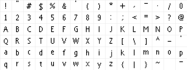 Casual Day Regular  glyph index