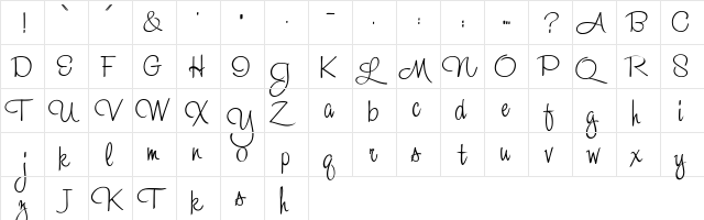 SquirtDNA Regular  glyph index