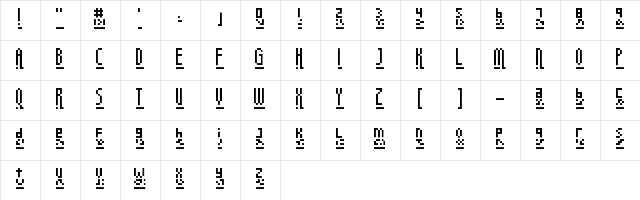 megapixel Regular  glyph index