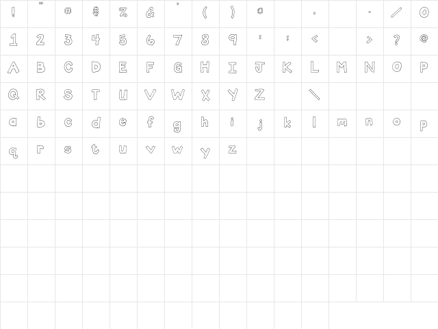 2Peas Megablock 2Peas Megablock  glyph index