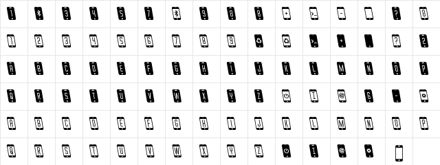 iDroid Leftalic Italic  glyph index