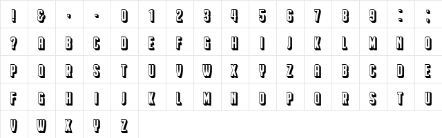 Franchise Regular  glyph index