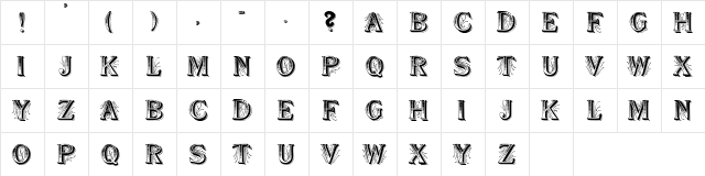 DanceHallSCapsSSK Regular  glyph index