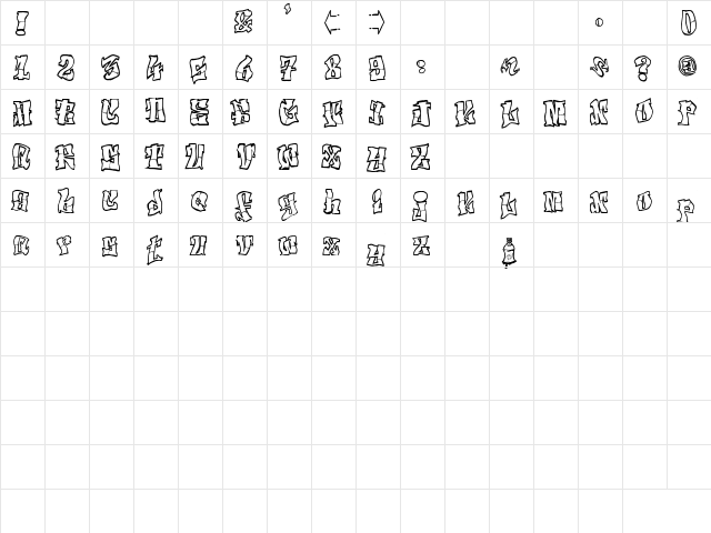 El&Font Tag! Regular  glyph index