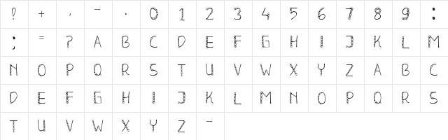 BLEND Regular  glyph index