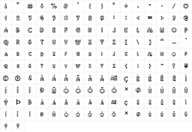 FZ UNIQUE 40 Normal  glyph index