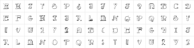 Rebimboca Beveled Regular  glyph index