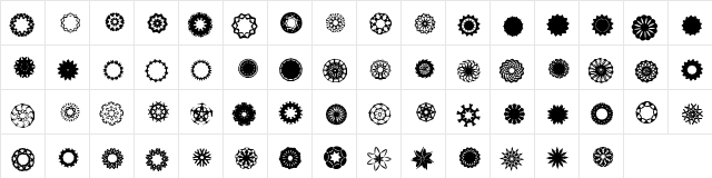 ASorionTW Regular  glyph index