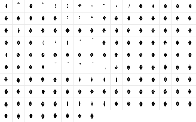 Electorate Boogie Regular  glyph index