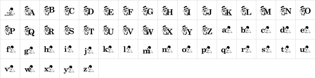 KGMAGIC Regular  glyph index
