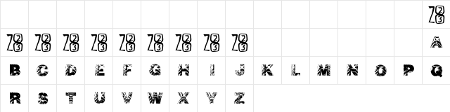 Zone23_asunder E23  glyph index