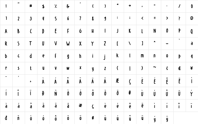 Going Smooth Regular  glyph index