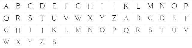 Coldiac Free Regular  glyph index