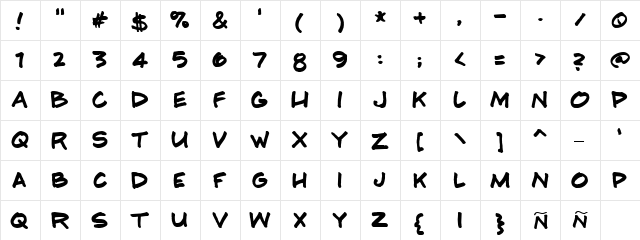 LD Architect Regular  glyph index