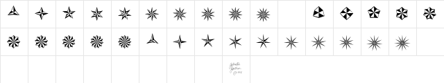 Basic Star Regular  glyph index