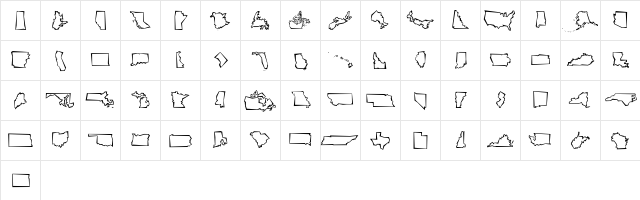 MiniPics BorderlineCutout  glyph index