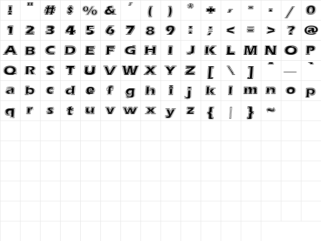 Speak 4 Regular  glyph index