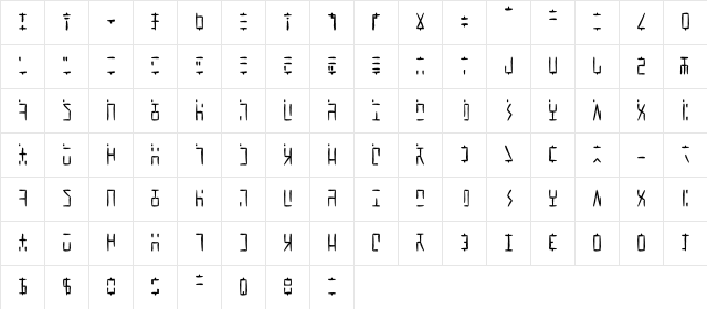 Ancient G Written Regular  glyph index