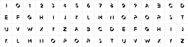 Demode Regular  glyph index