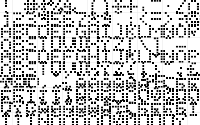 FFF Phantom 02 Regular  glyph index