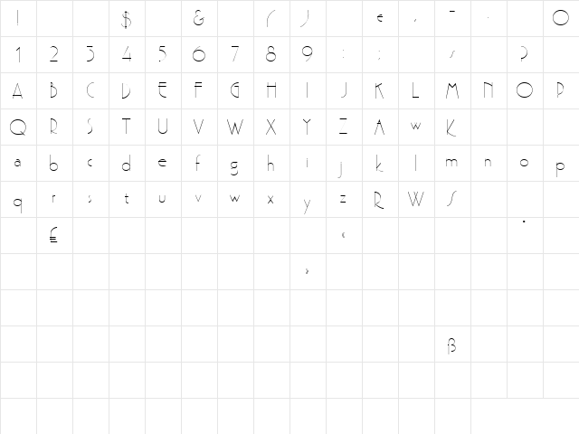 Goodman 1 Regular  glyph index