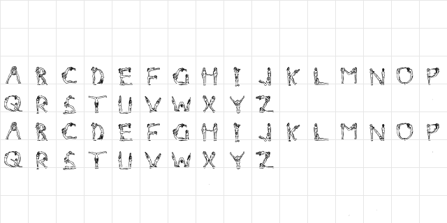 NakedChicks Medium  glyph index