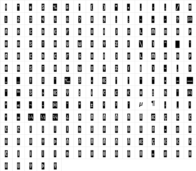 a_VizoraCm Regular  glyph index