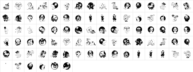 XmasPromotionsSymbols Regular  glyph index