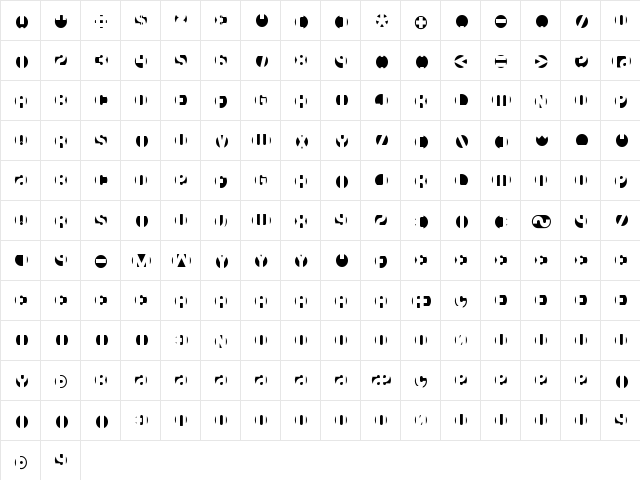 DB Layer 4 BRK Normal  glyph index