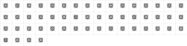 Fantasy Capitals Regular  glyph index