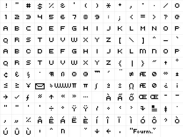 kroeger 0853 Regular  glyph index