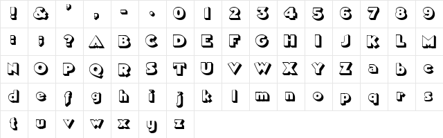 Geisha Bold  glyph index