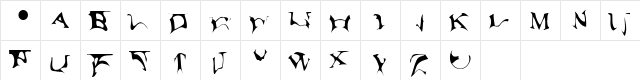 Antopol Return  glyph index