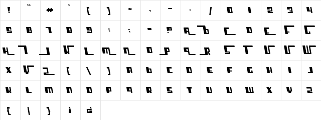 Cosmic Age Extended Italic  glyph index
