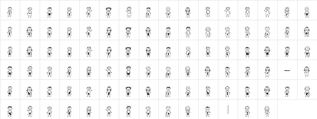 LD MediKids Regular  glyph index