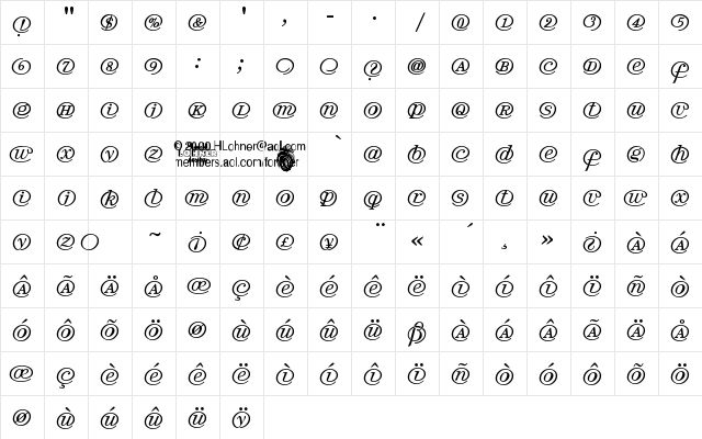 Arrobatherapy Regular  glyph index